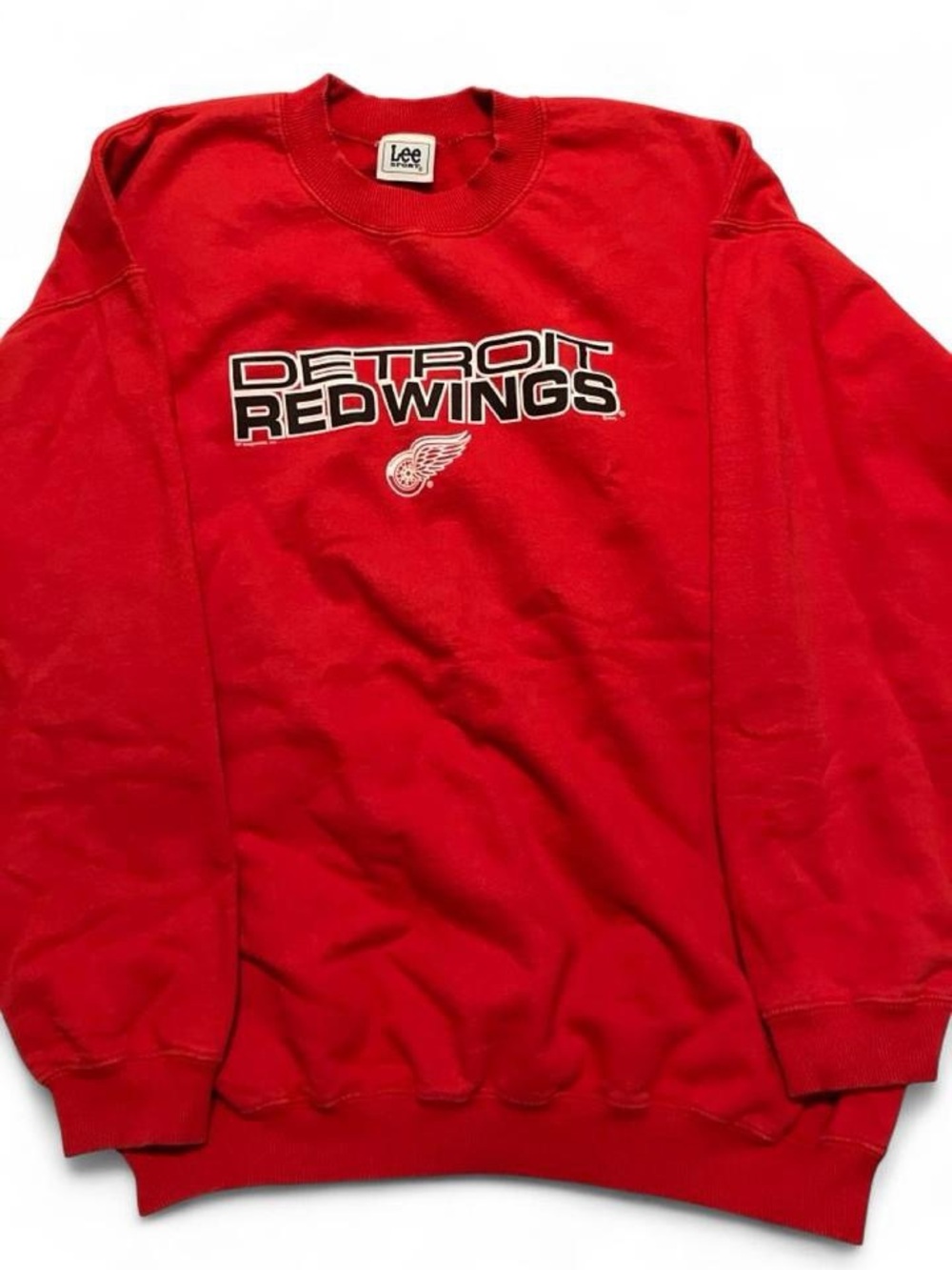 Vintage Lee Sport Detroit Red Wings Hockey Crewneck Sweatshirt Red Women Size XL